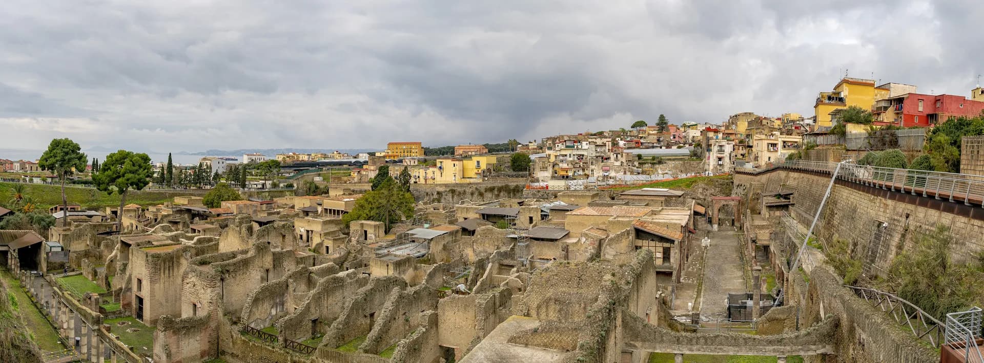 ancient Roman ruins of Herculaneum in the Ercolano commune of Campania, Italy