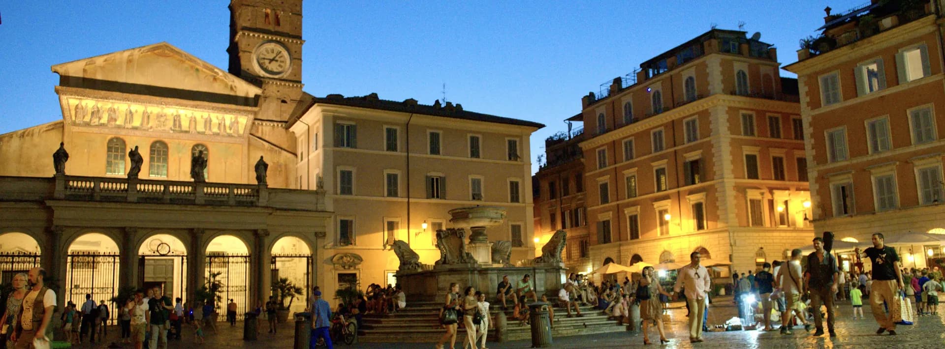 The Basilica di Santa Maria in Trastevere, Rome.