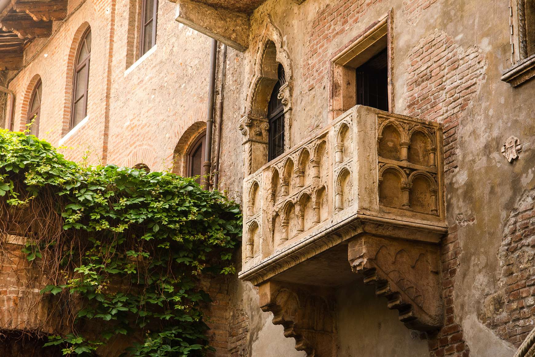 Official Capulet balcony on building in Verona, called 'Juliet balcony'