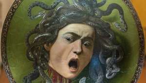Face of Medusa with open mouth by Caravaggio